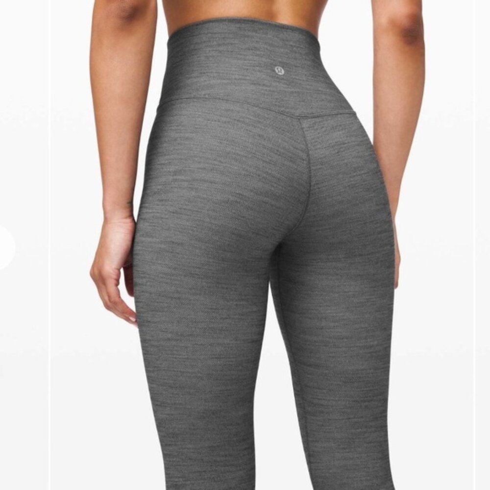 Lululemon Align Pant II 25" Mini Heathered Herringbone Black and White - Picture 1 of 11